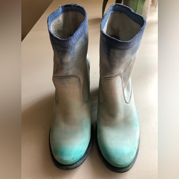 FELMINI OMBRÉ LEATHER WESTERN INSPIRED BOOTS size 37 - Picture 2 of 6